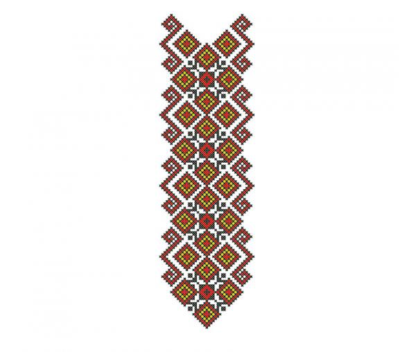 Украинский орнамент. Дизайн машинной вышивки крестиком #0678