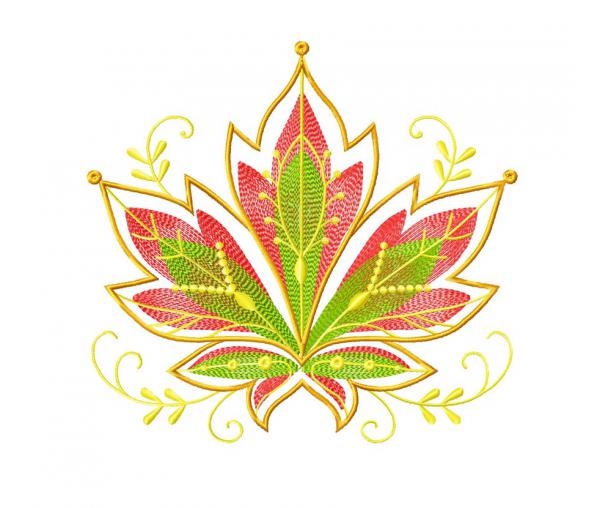 Maple leaf, machine embroidery design #679