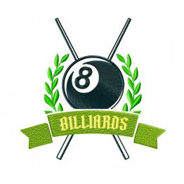Billiard club emblem, machine embroidery design #NH_0682