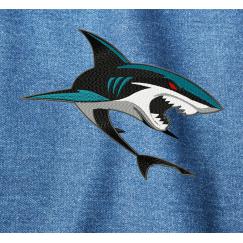 White Shark. Machine embroidery design. #NH_0703-5