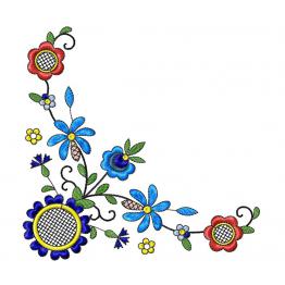 Кутовий квітковий орнамент #0609-3