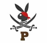 Download sample, machine embroidery design Playboy, Jolly Roger